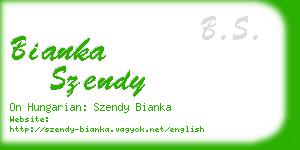 bianka szendy business card